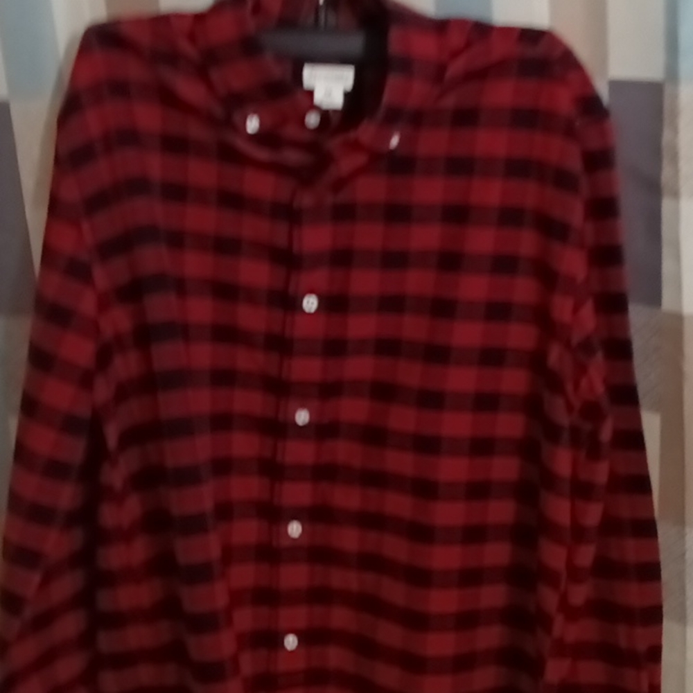 FINAL PRICE NWT crewcuts boy's red and black long sleeve shirt Size 14